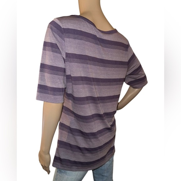 LuLaRoe Purple Striped Women's Top size large - Picture 3 of 6